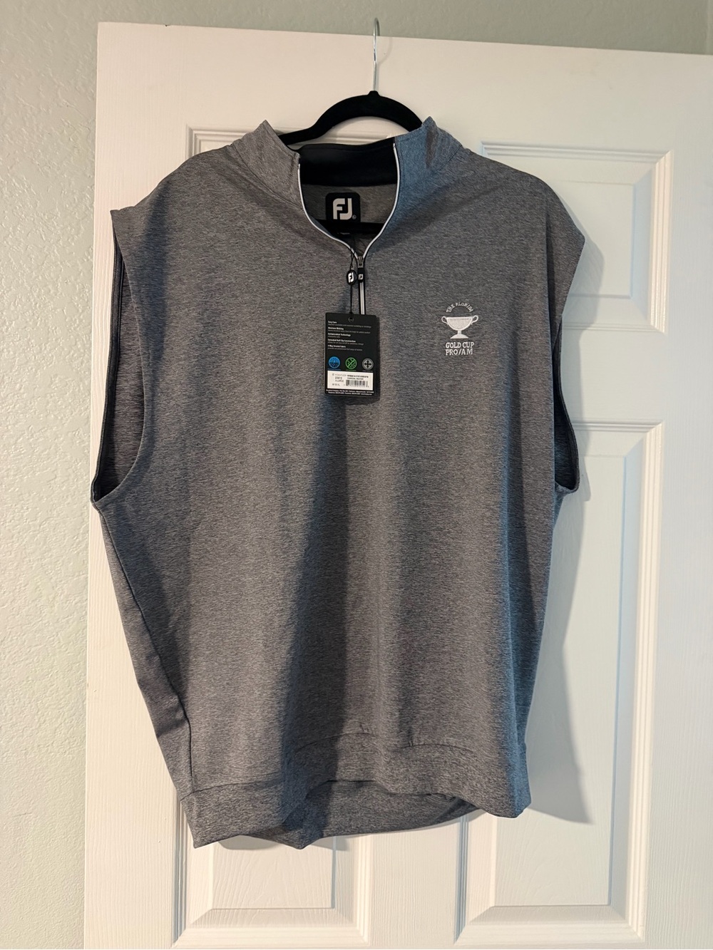 FootJoy Heather Gray Quarter-Zip Golf Pullover Vest